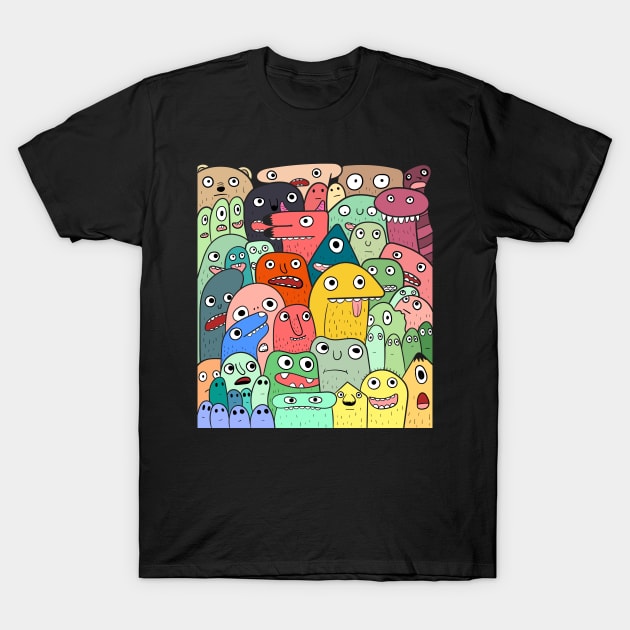 Amazing Doodles Monsters T-shirt & Gift Accessories T-Shirt by MIRgallery